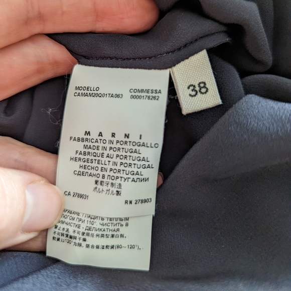 Marni square neck silk blend blouse short sleeve 38 small - Picture 9 of 15